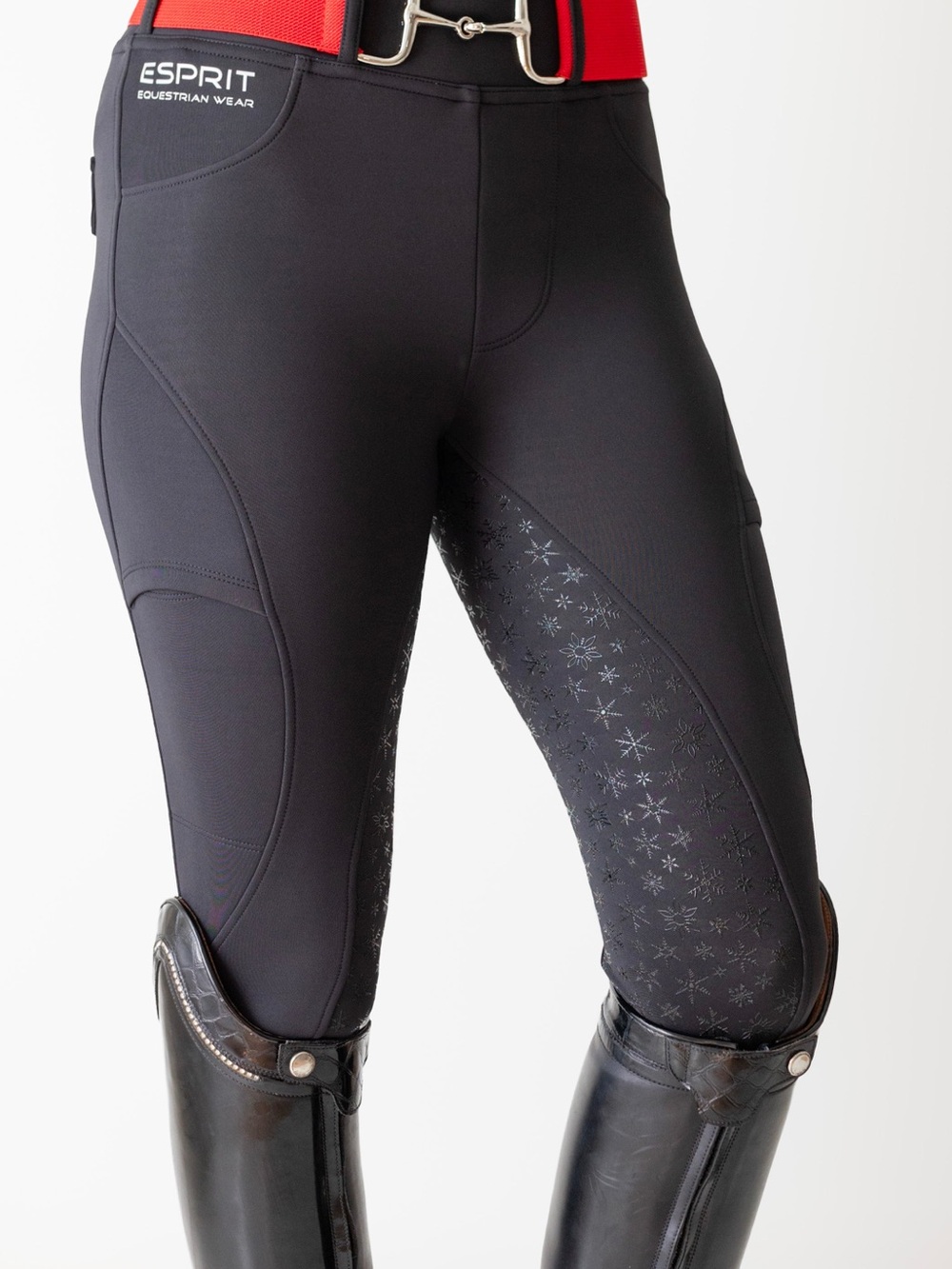 Esprit Equestrian Full Seat Silicone Grip Riding Breeches Black L NWOT